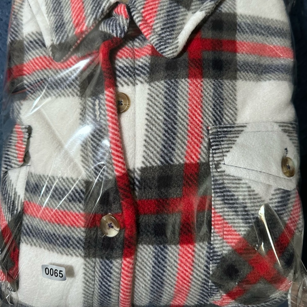 Sage Collective Ladies Shirt Jacket Red Plaid Women's XXL Sherpa shacket - Picture 11 of 11
